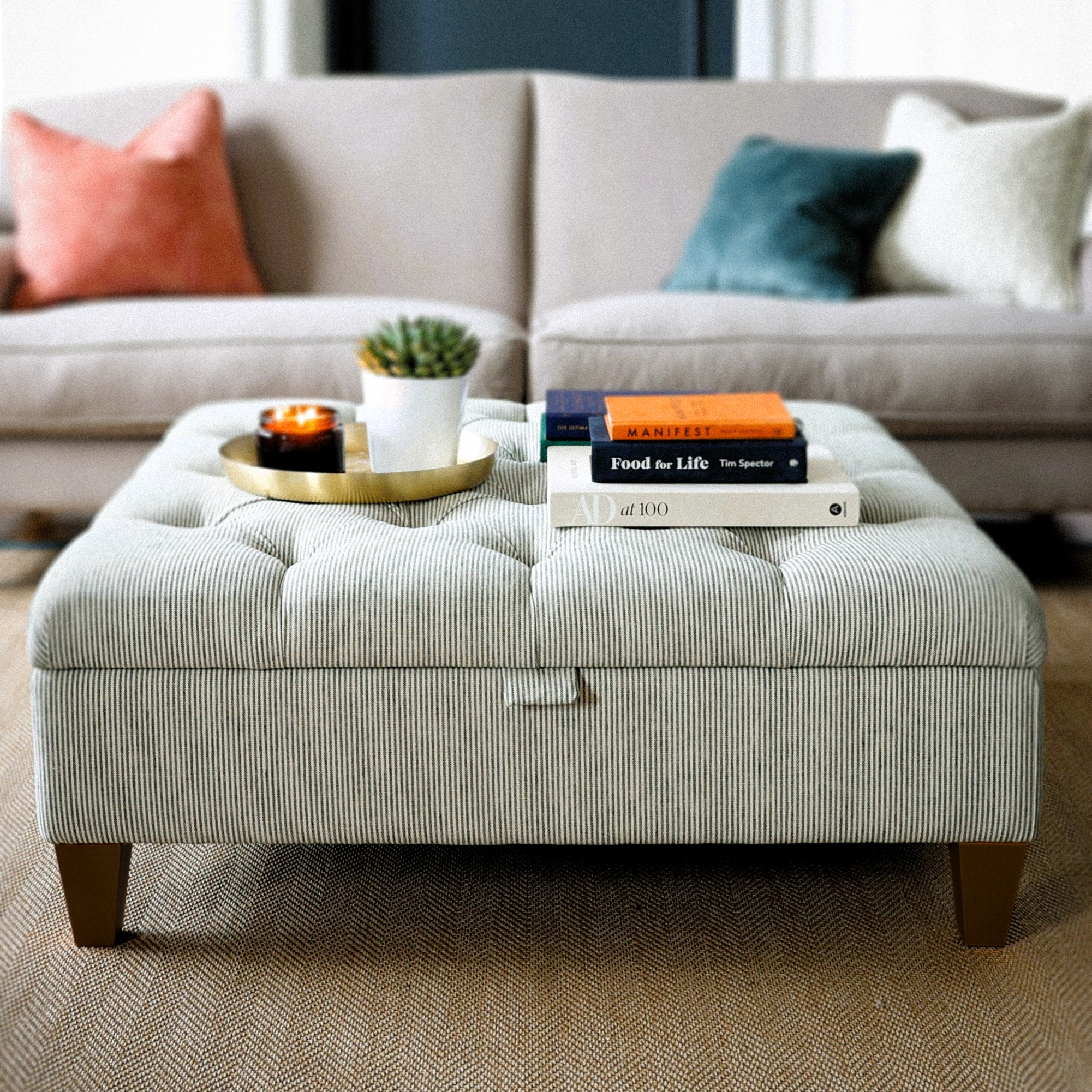 Filey Ottoman with Storage Square