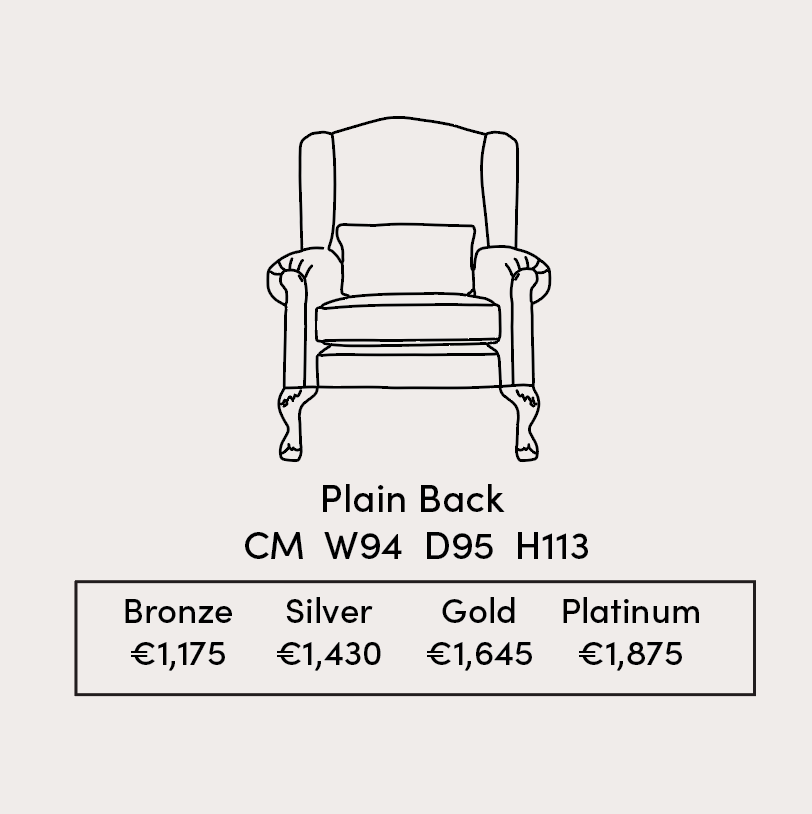King Chair Plain Specificatons