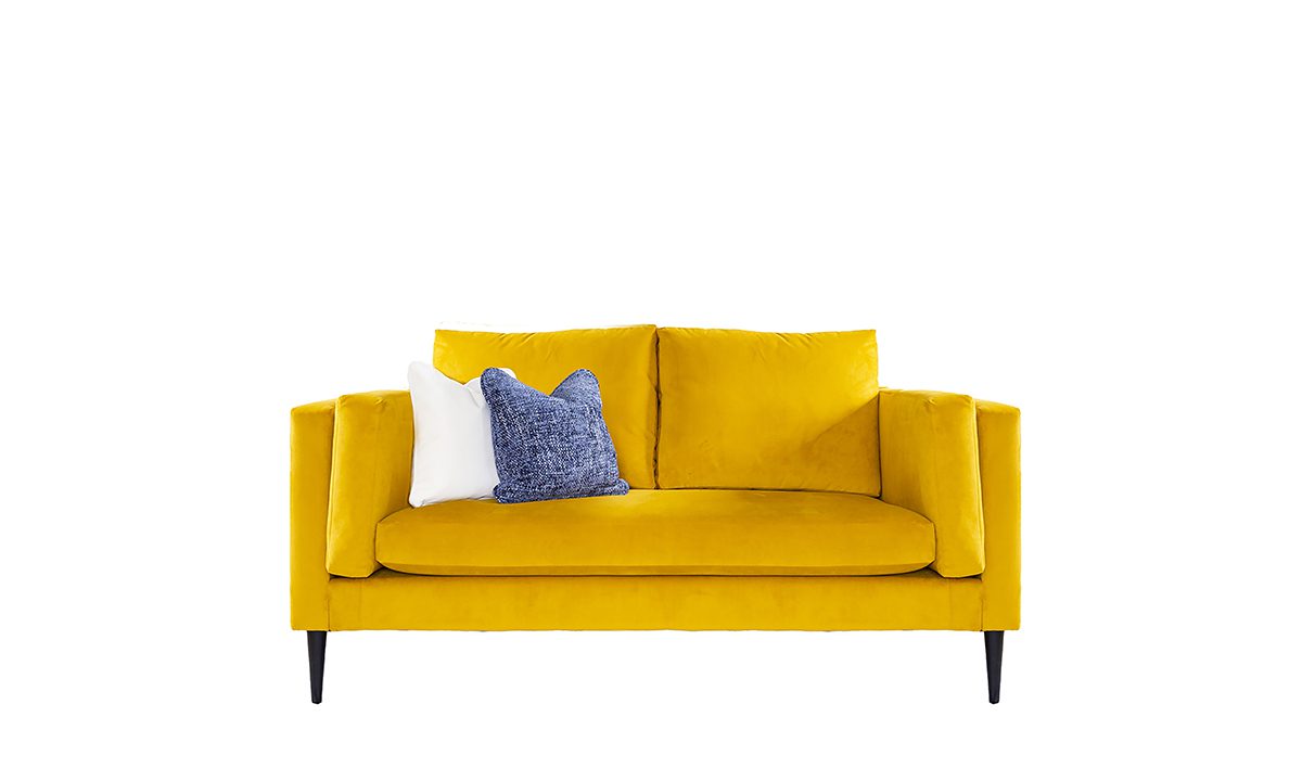 2 Seater Sebastian Sofa in Plush Turmeric