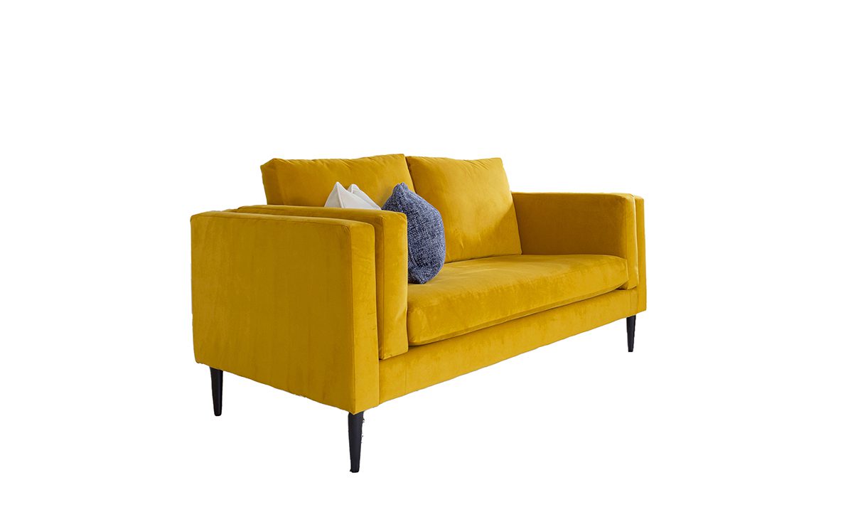 Sebastian 2 Seater Sofa in Plush Turmeric