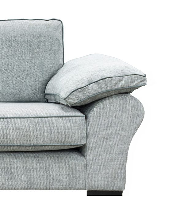 Atlas 3 Seater Sofa in Bravo Duck Egg, Silver Collection Fabric - 033162