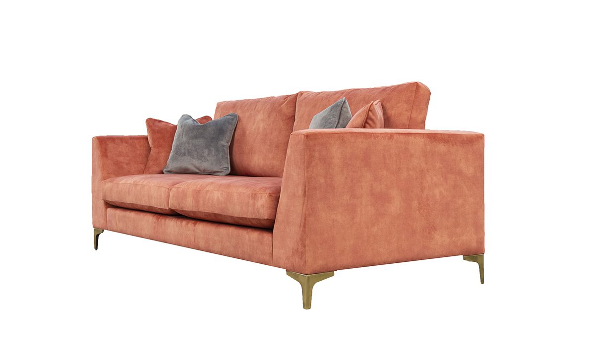 Baltimore 3 Seater Sofa in Lovely Coral