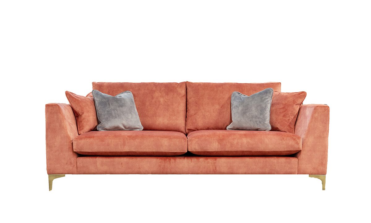 Baltimore 3 Seater Sofa in Lovely Coral