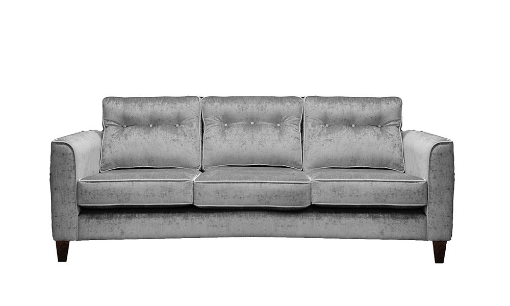 Boland 4 Seater Sofa in Edinburgh French Grey, Silver Collection Fabric
