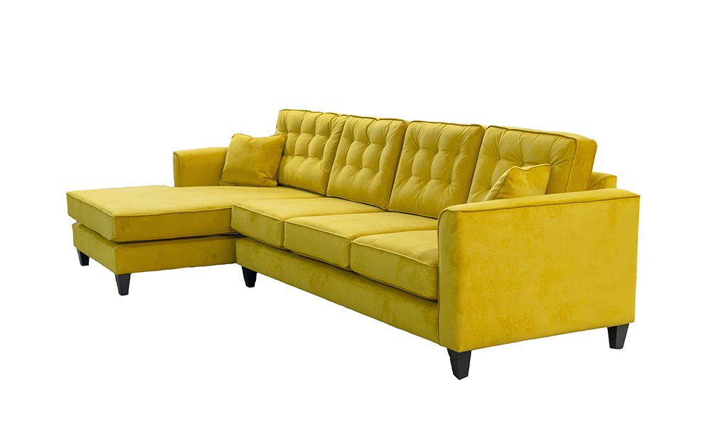 Boland Bespoke Size Lounger Sofa in Plush Turmeric - 406040