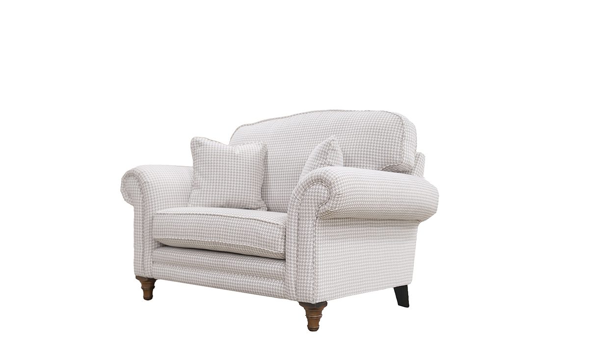 Louis Love Seat in Poppy Grey