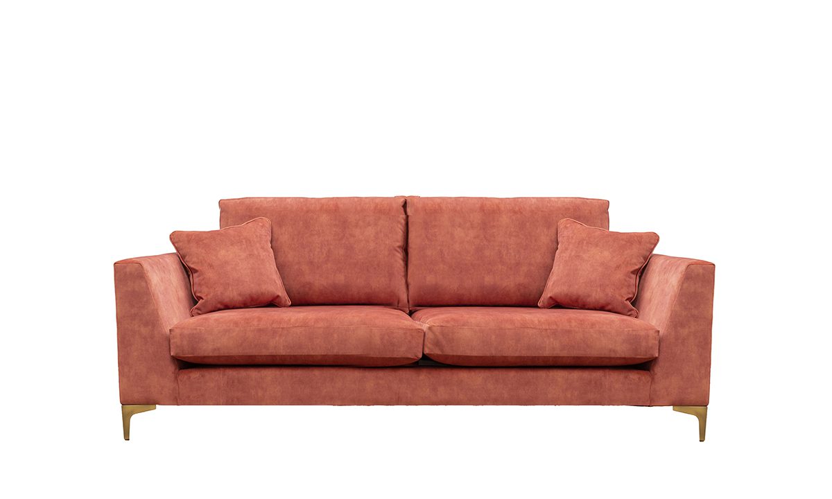 Baltimore 3 Seater Sofa in Lovely Coral