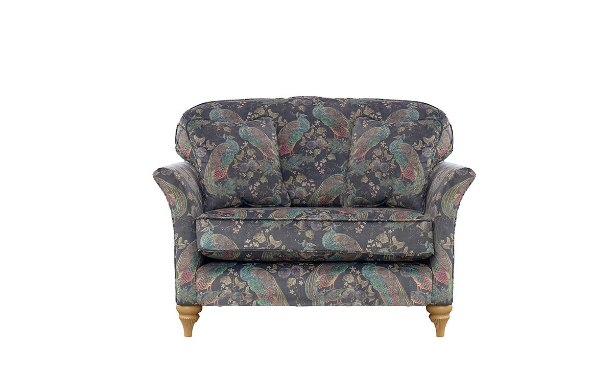 Elisha Love Seat in Peacock Navy