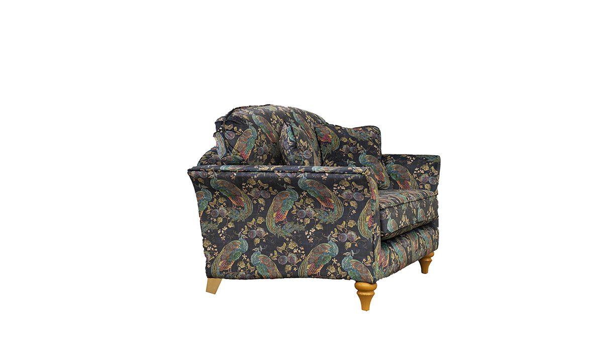 Elisha Love Seat in Peacock Navy