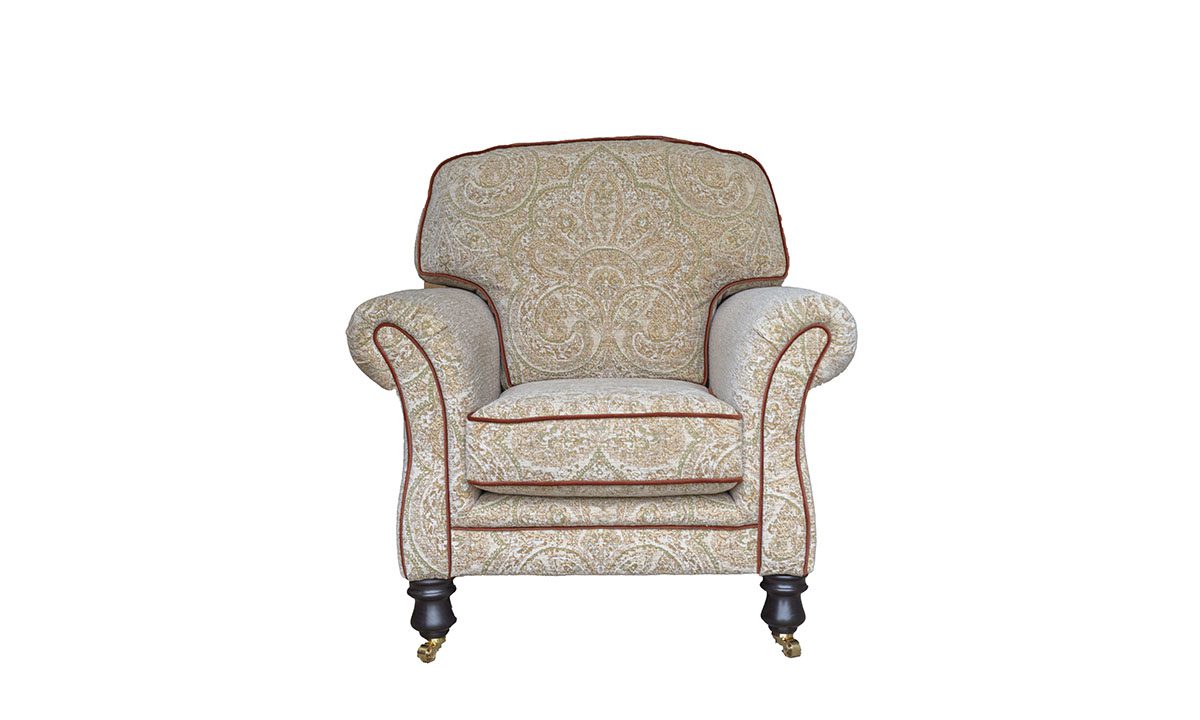 Elton Chair in Kirman Cedar Pattern