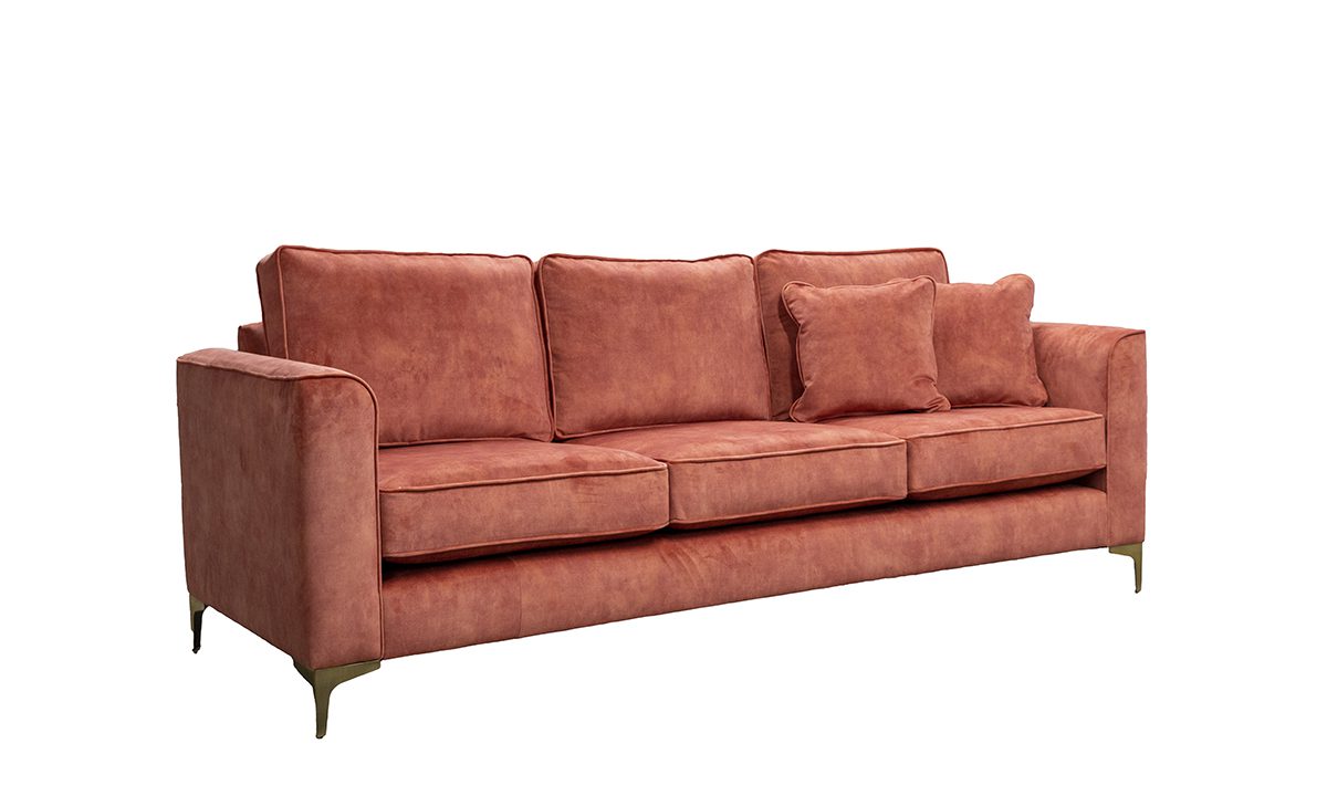 Nolan 3 Seater Sofa in Lovely Coral 