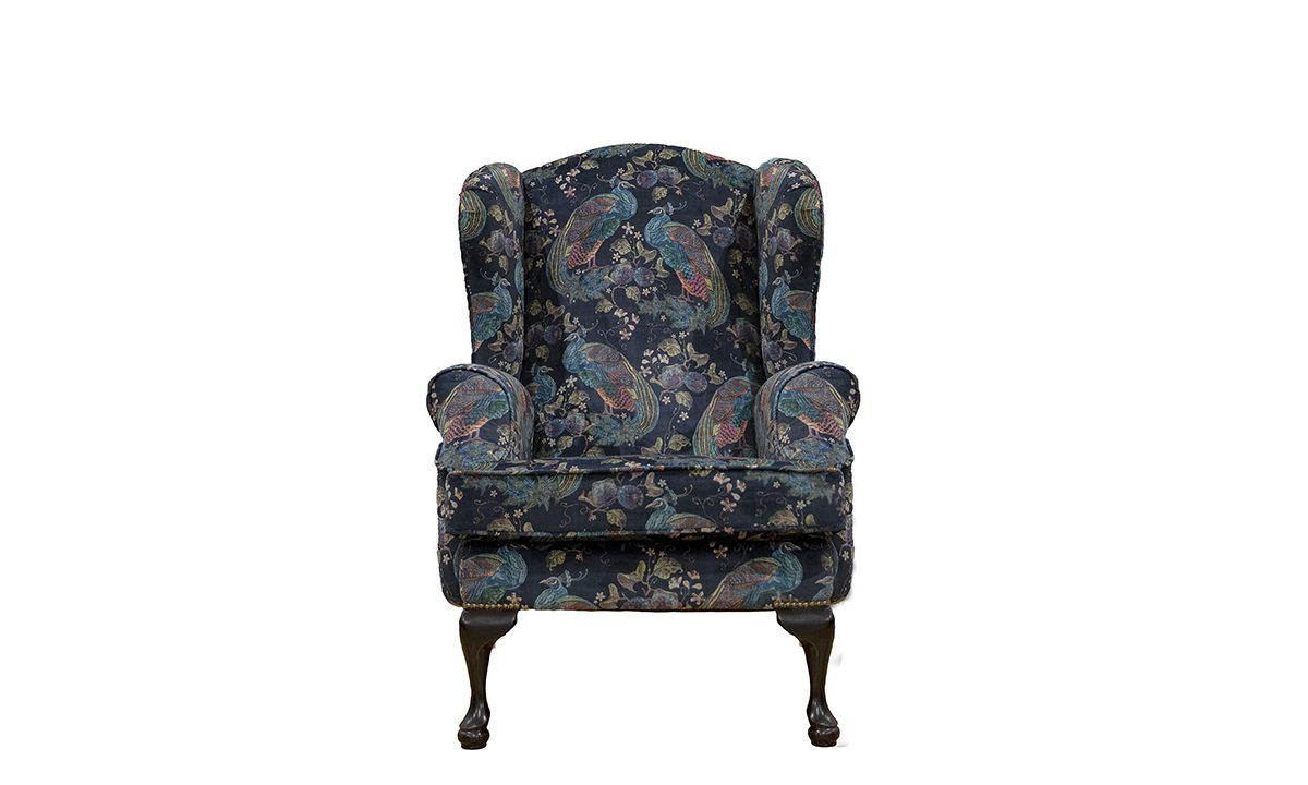 Queen Anne Chair in Peacock Navy