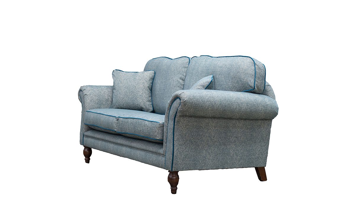 Elton 3 Seater Sofa in Loisa Herringbone Ocean - 521371
