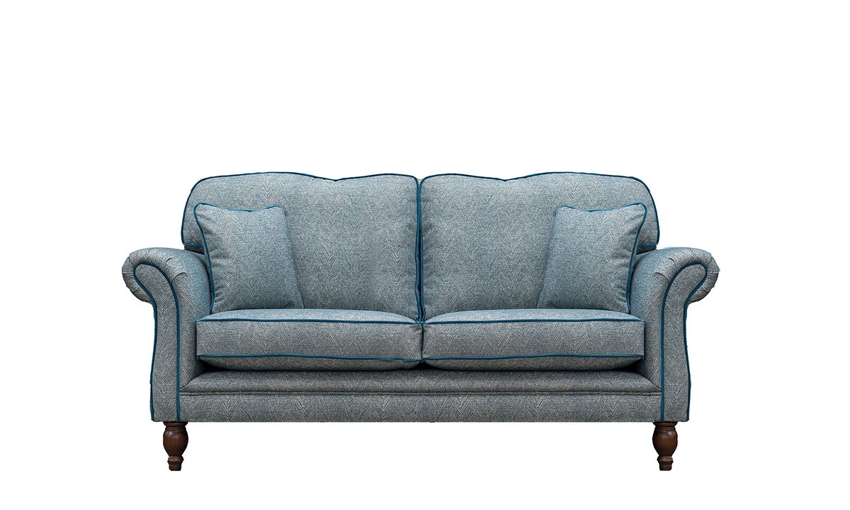 Elton 3 Seater Sofa in Loisa Herringbone Ocean - 521371