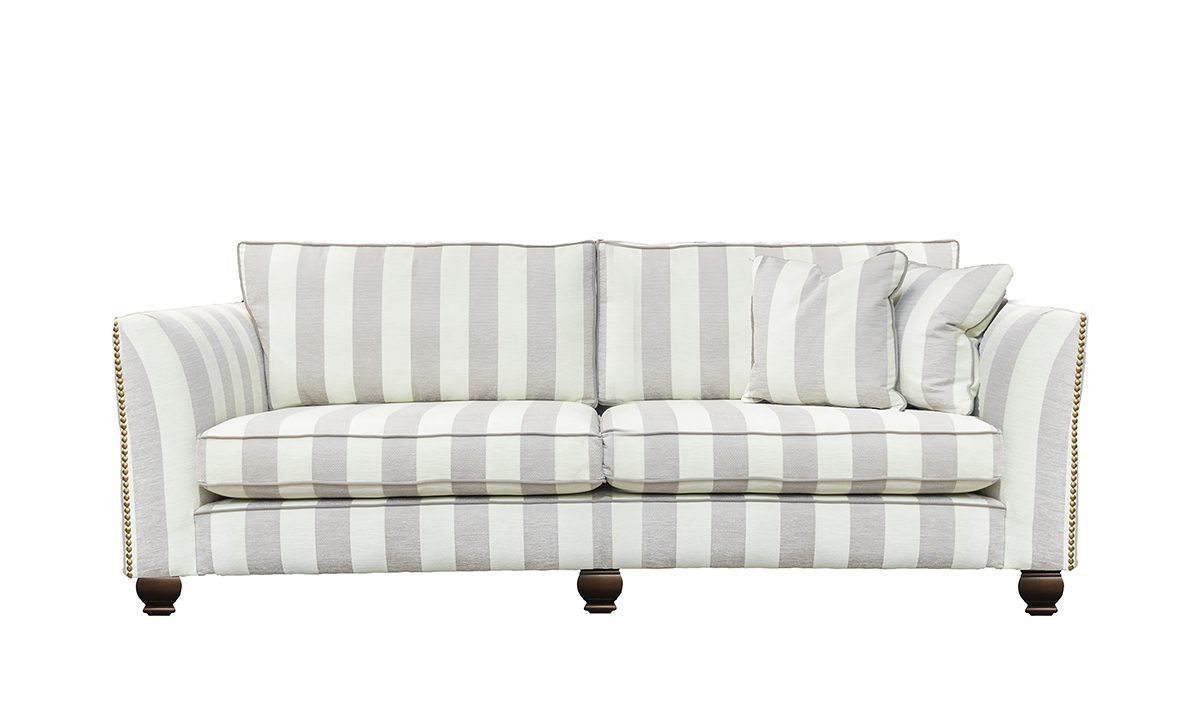 Granada Grand Sofa in Lyra Stripe Snow- 033178