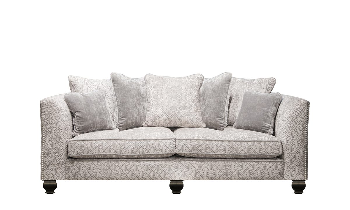 Grenoble 3 Seater Sofa in Monaco Taupe Pattern