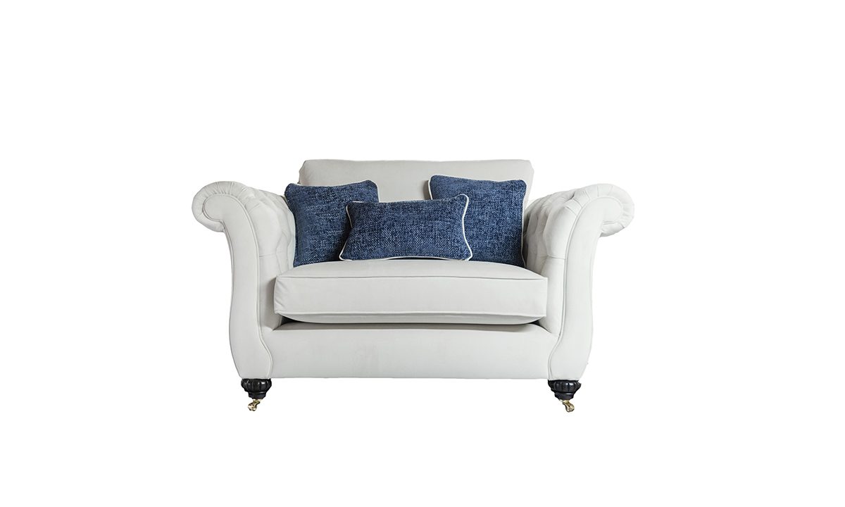 Lafayette Love Seat Sofa Deep Button Arms, in Plush Bone - 405795