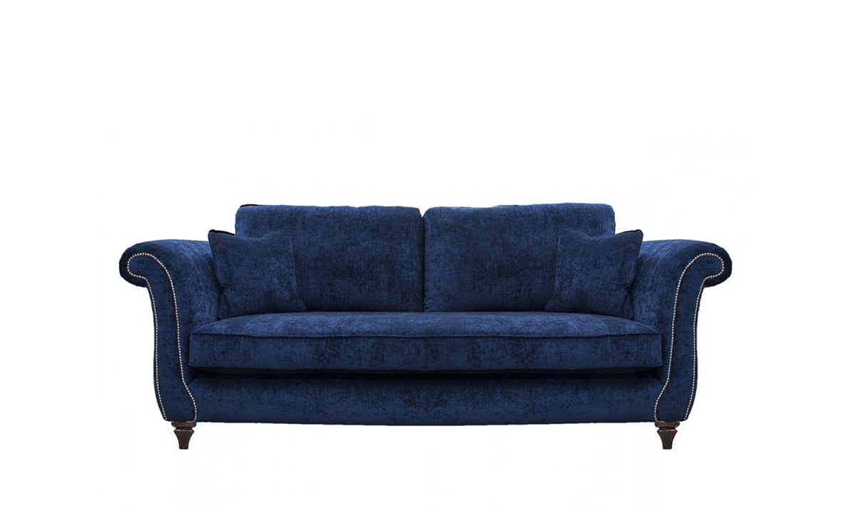 Lafayette 3 Seater Sofa, with Studded arm face in Mancini Carbon
