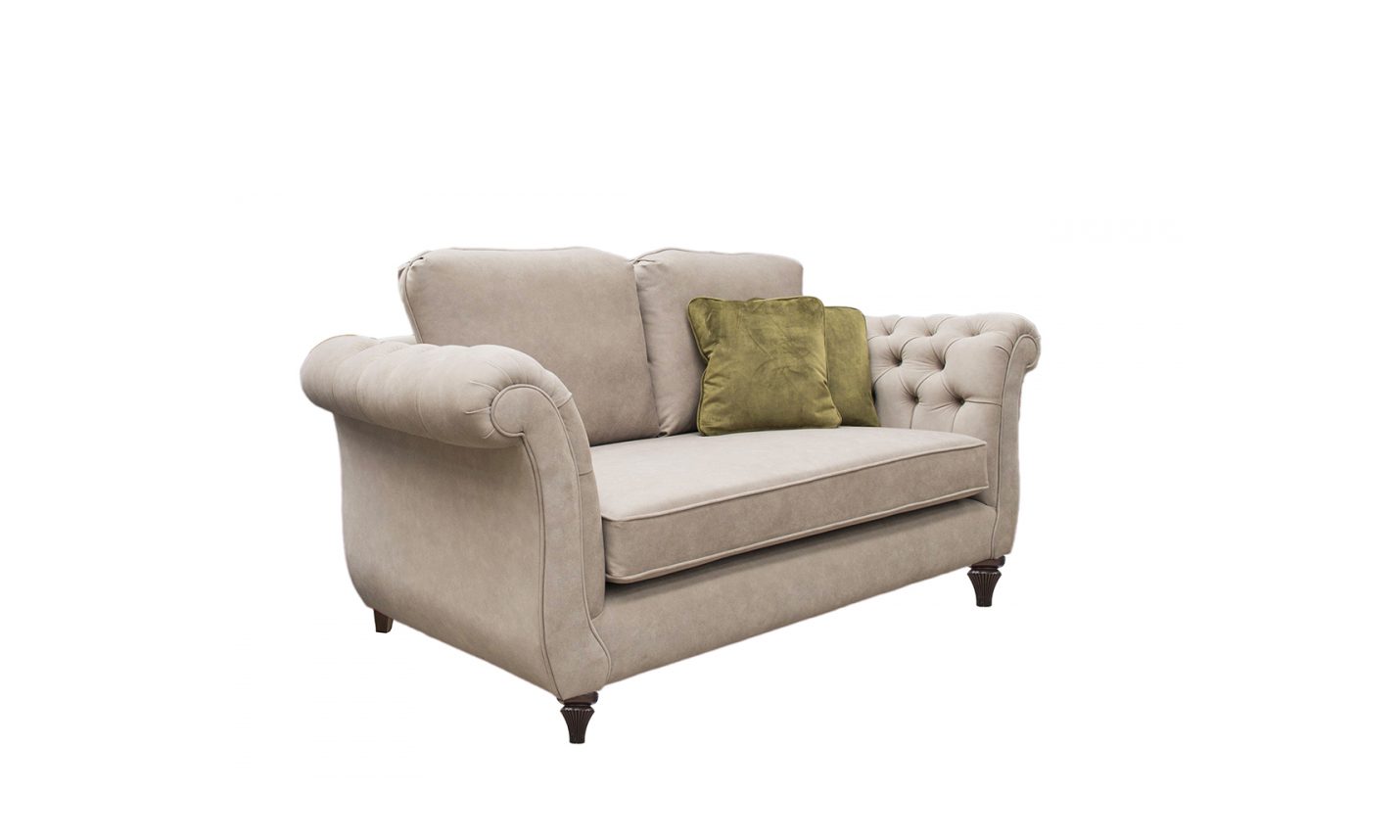 Lafayette 2 Seater Sofa, Deep Button Arms in Ross Dunbar sr19065 Mole