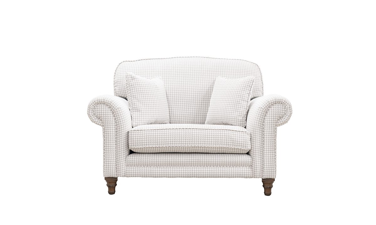 Louis Love Seat in Poppy Grey