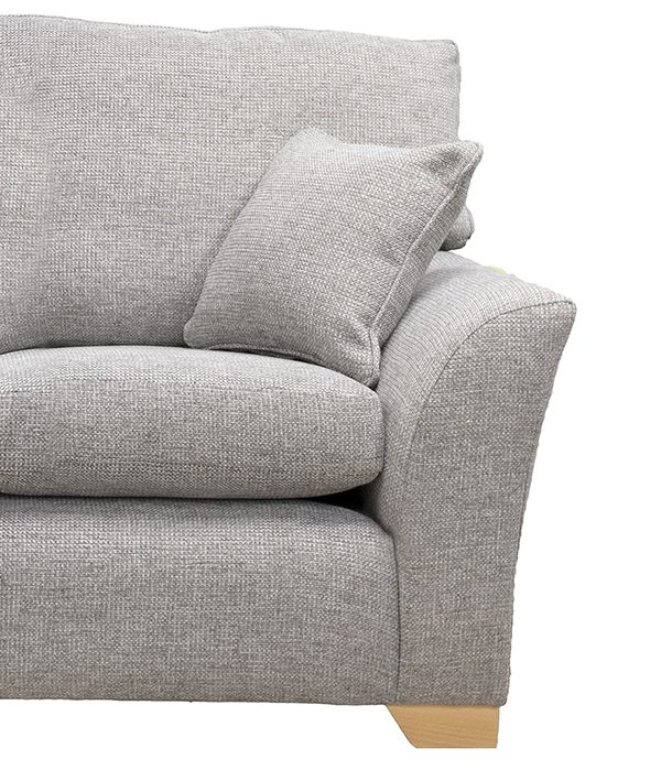 Malton 2 Seater Sofa in Milwaukee Grey, Bronze Collection Fabric