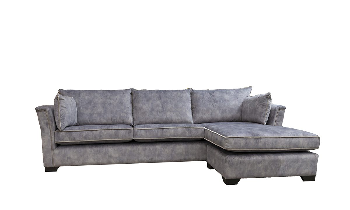 Monroe 3 Seater Chaise End Sofa in Lovely Armour 