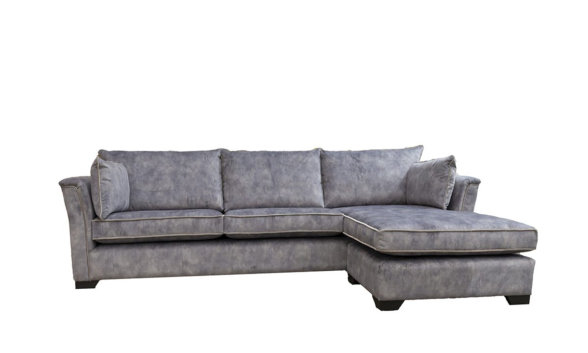 Monroe 3 Seater Chaise End Sofa in Lovely Armour - 405566