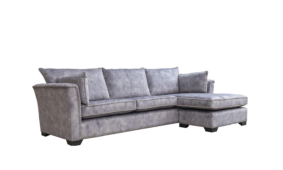 Monroe 3 Seater Chaise End Sofa in Lovely Armour - 405566