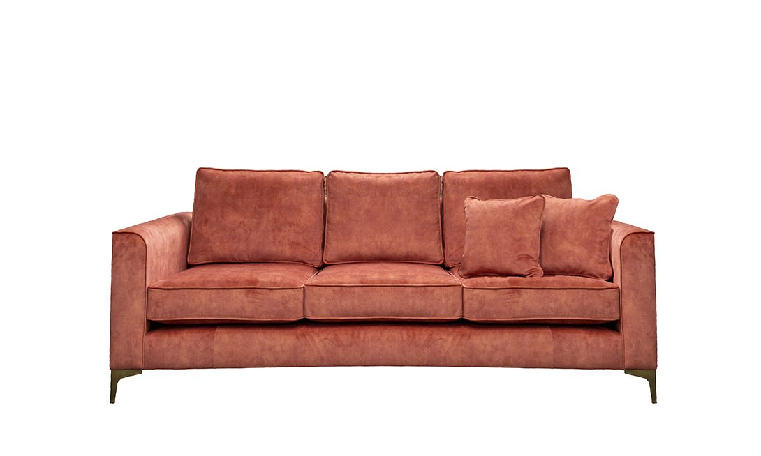 Nolan 3 Seater Sofa in Lovely Coral - 520227