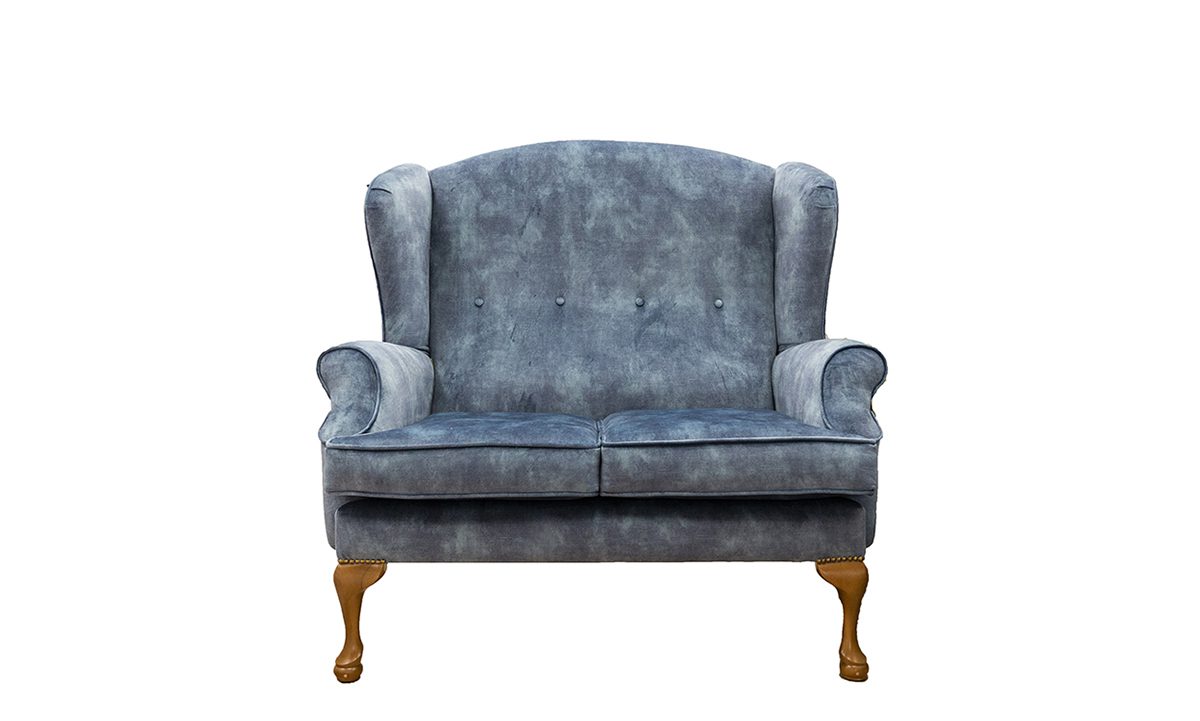 Queen Anne 2 Seater Sofa in Lovely Atlantic