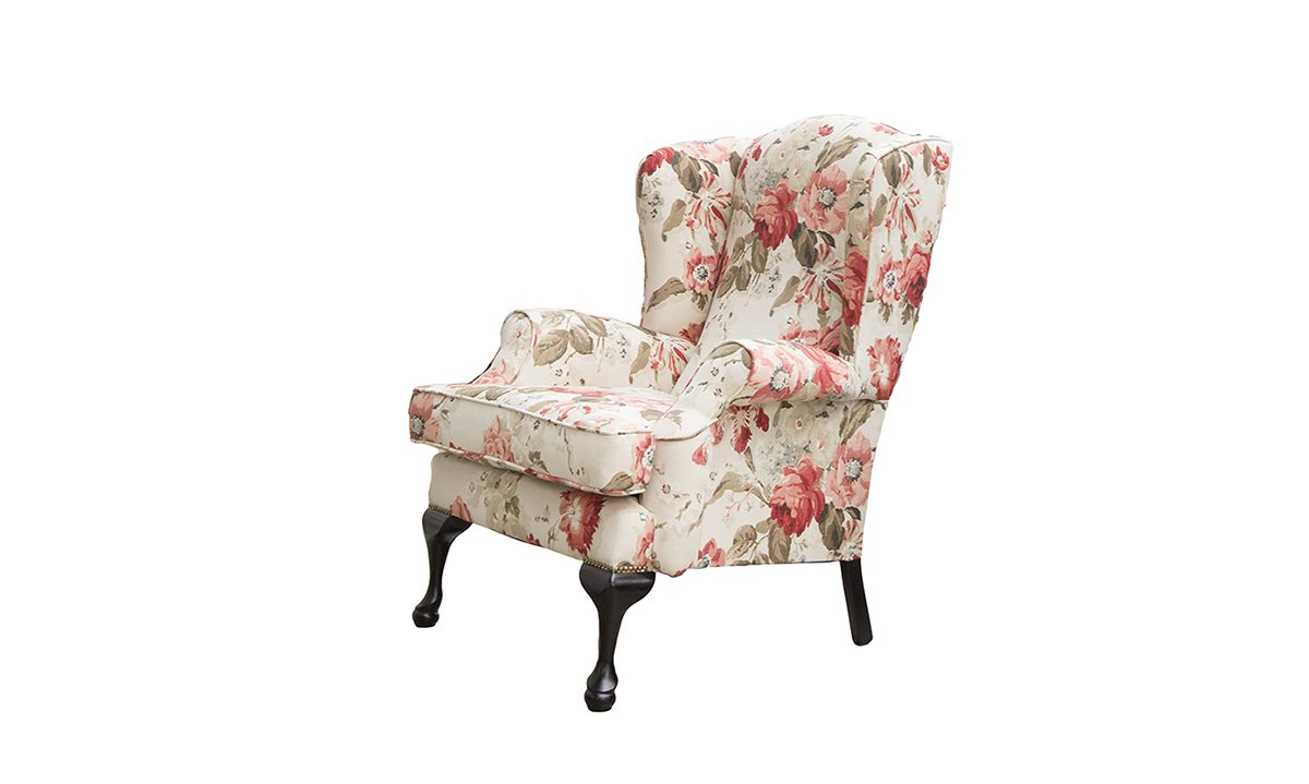 Queen Anne Chair in Wolseley Red