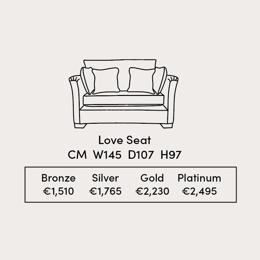 Monroe Love Seat Specification