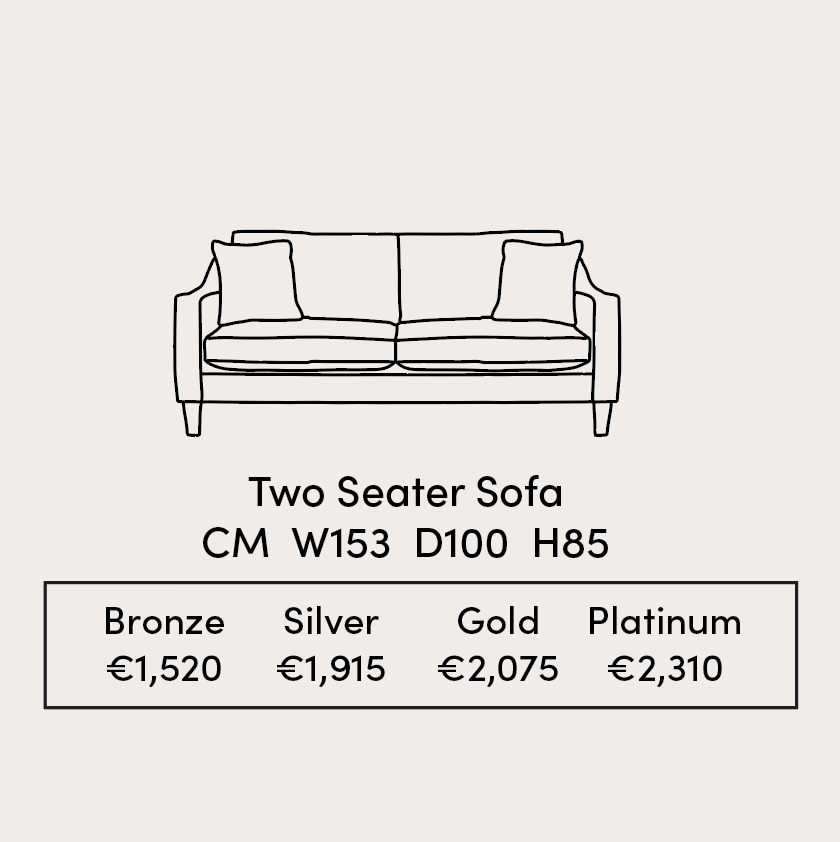 Heidi 2 Seater Sofa Specifications