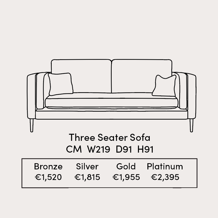 Sebastian 3 Seater Sofa Specification