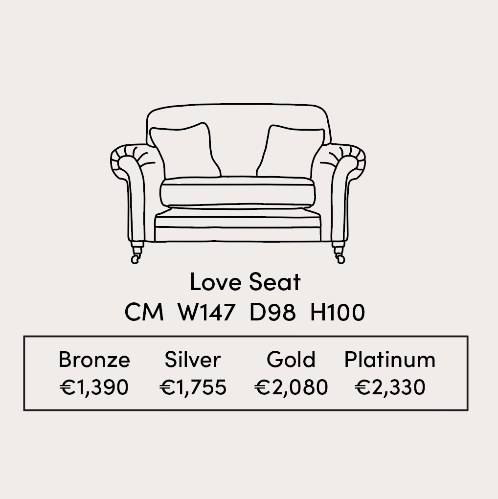 louis Love Seat Specification