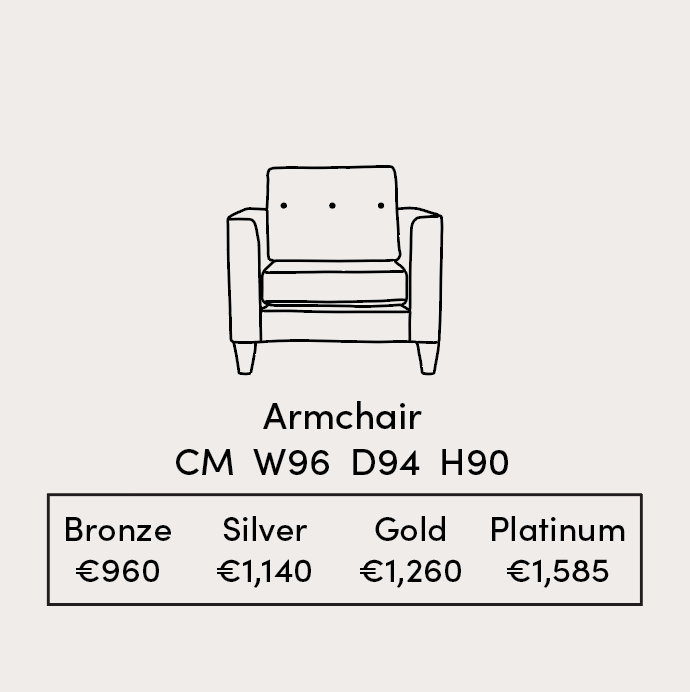 Boland Armchair in Antwerp Chair Specification