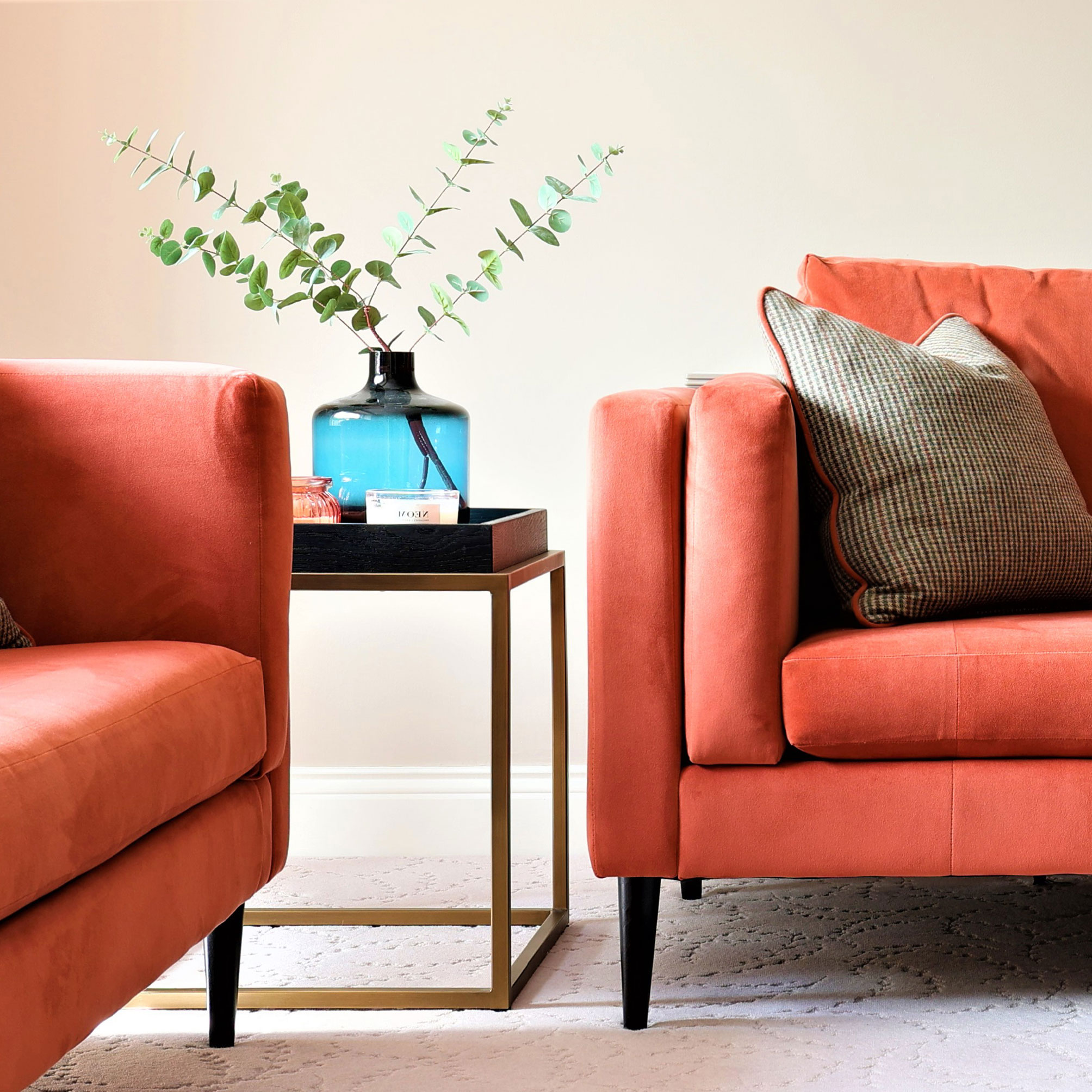 Sebastian Sofa in Plush Brick