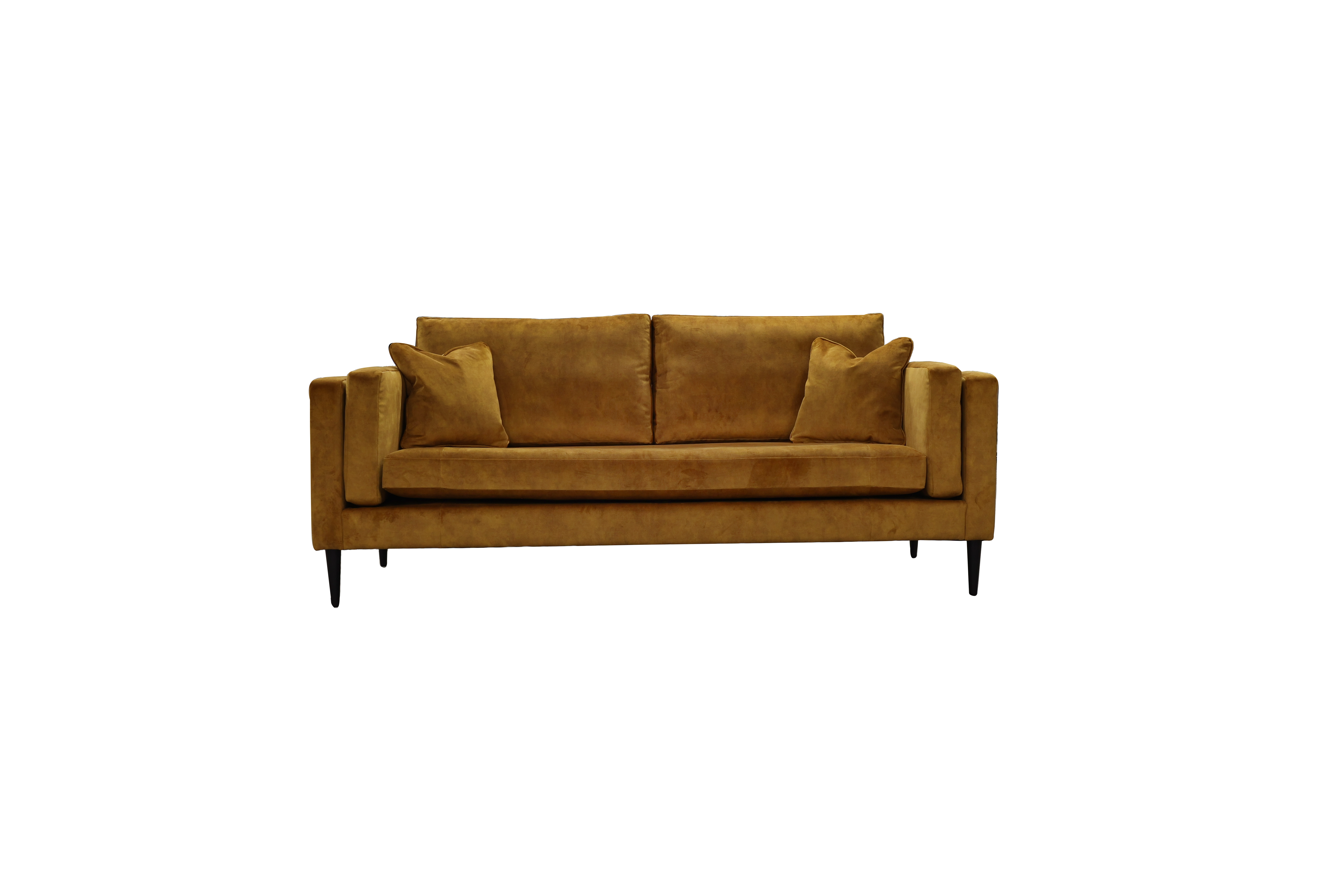 3 Seater Sebastian Sofa in Plush Turmeric