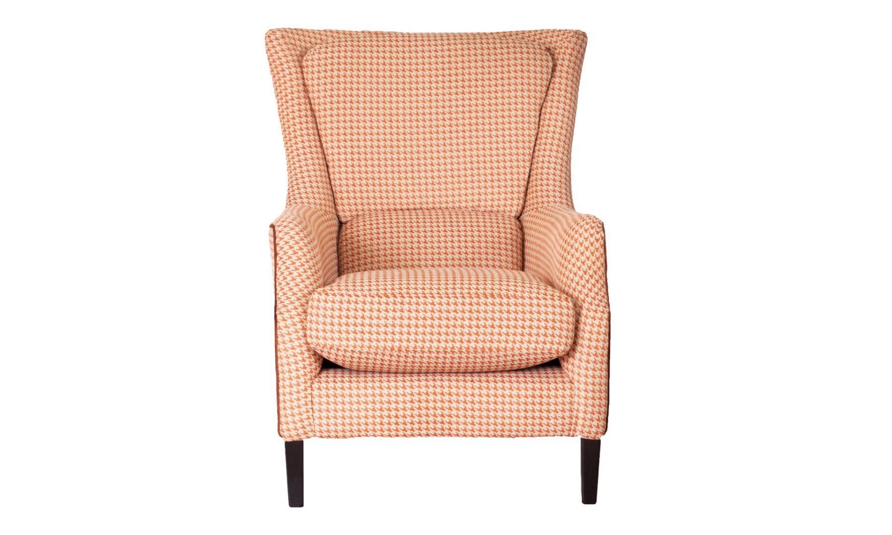 Harvard Chair In Poppy Orange, Silver Collection Fabric