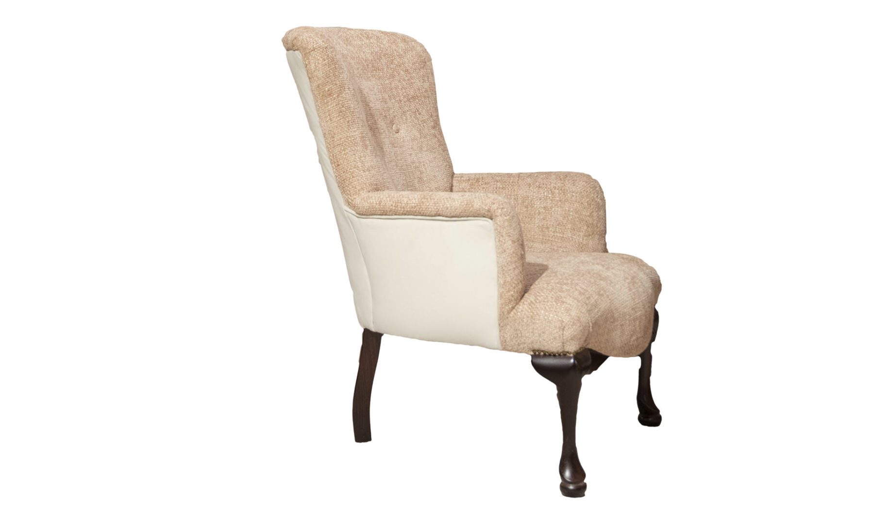 Aisling Chair in Schino Blush, Gold Collection Fabric - Back panel in Plush Bone