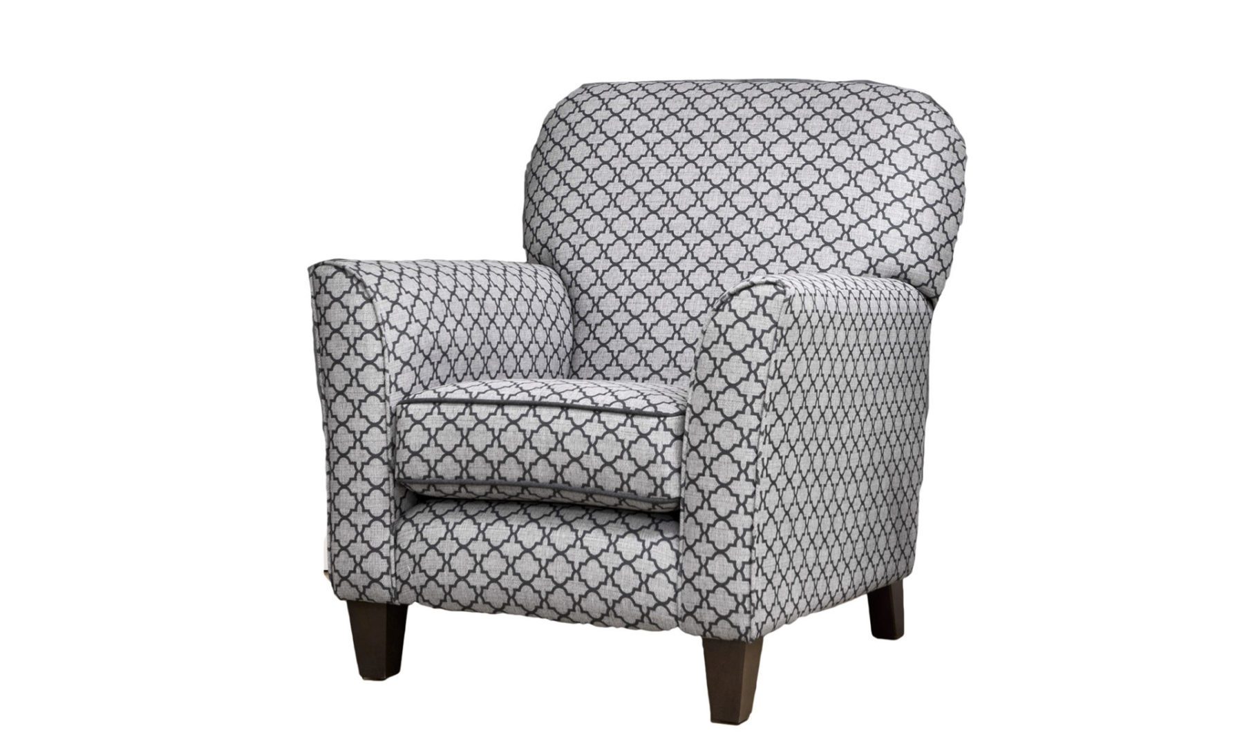 Dylan Chair in Digital Trellis Jet, Clearance Fabric