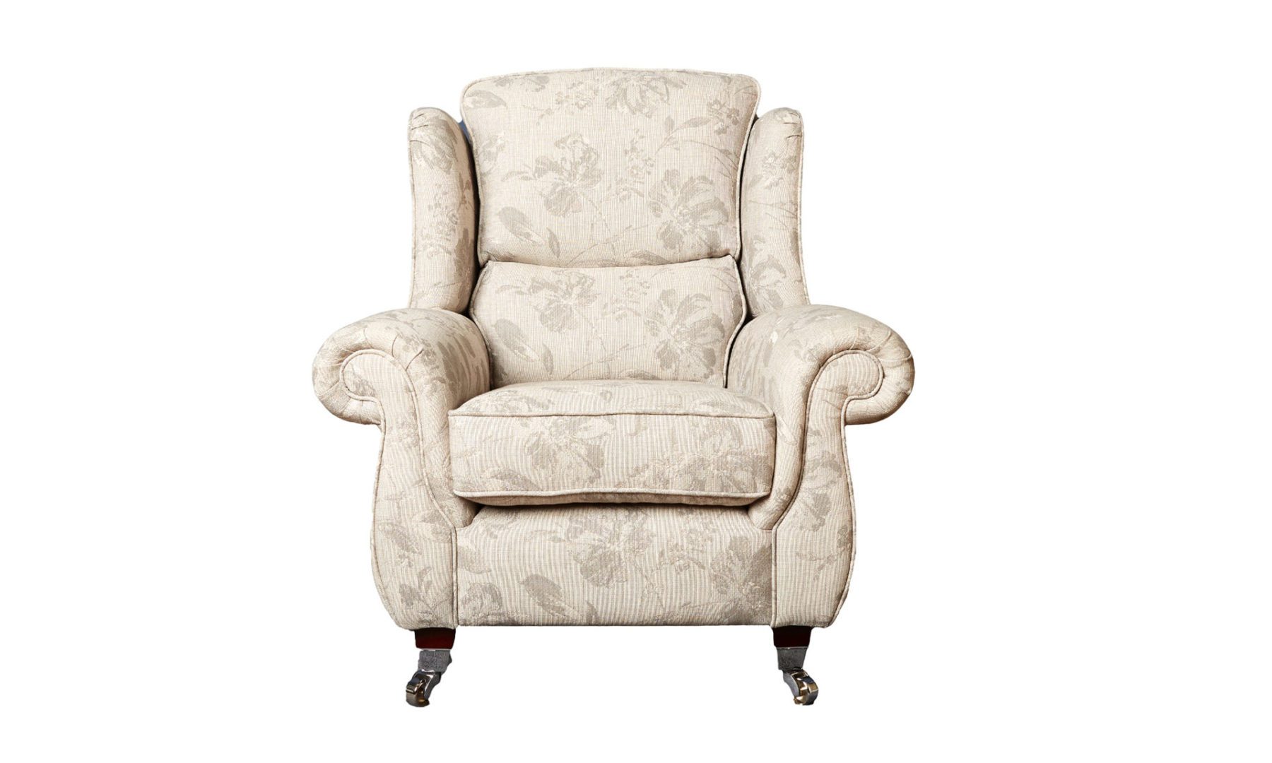 Greville Chair in Varadi Cinder Pattern, Silver Collection Fabric