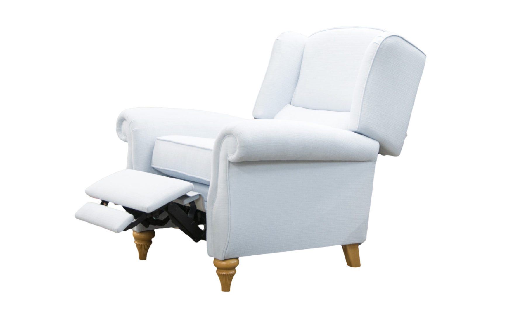 Greville Recliner Chair in JBrown Hendrix 605 Cornflower Plain, Gold Collection of Fabric