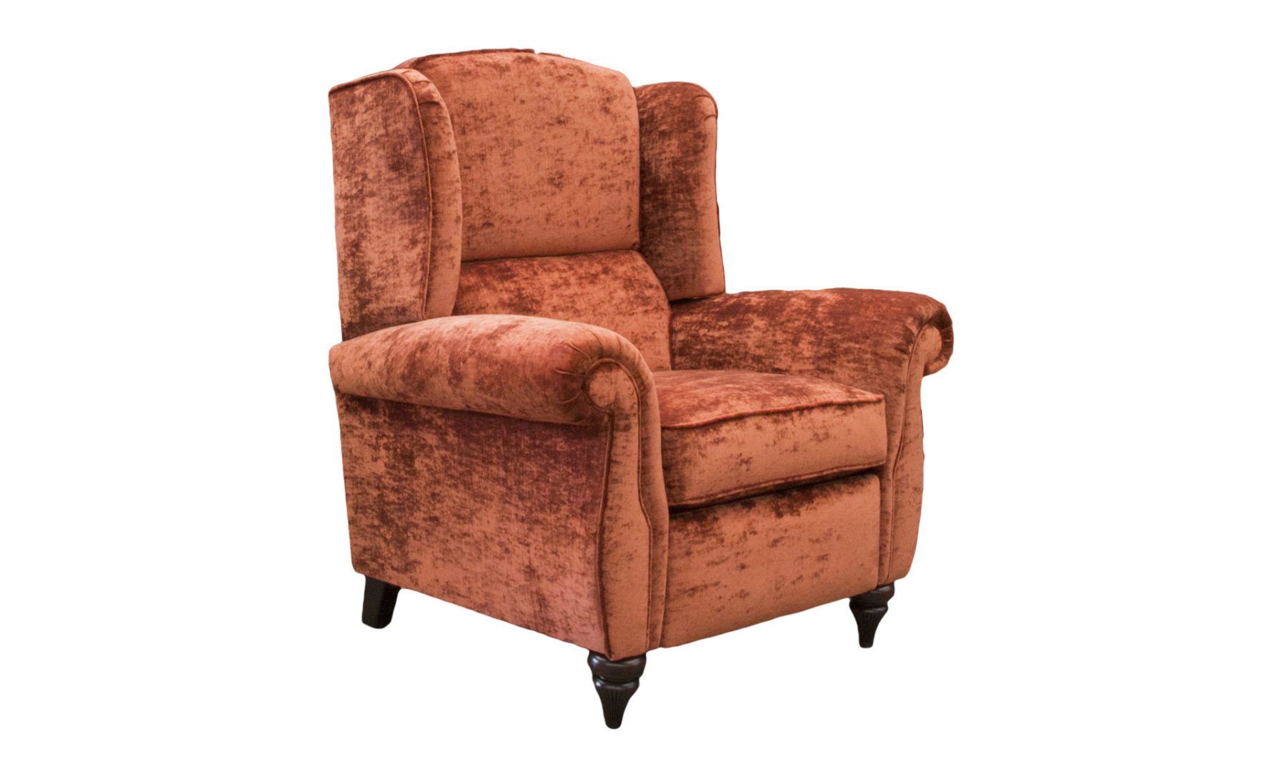 Greville Recliner Chair in JBrown Modena Terracotta 13105, Platinum Plus Collection Fabric