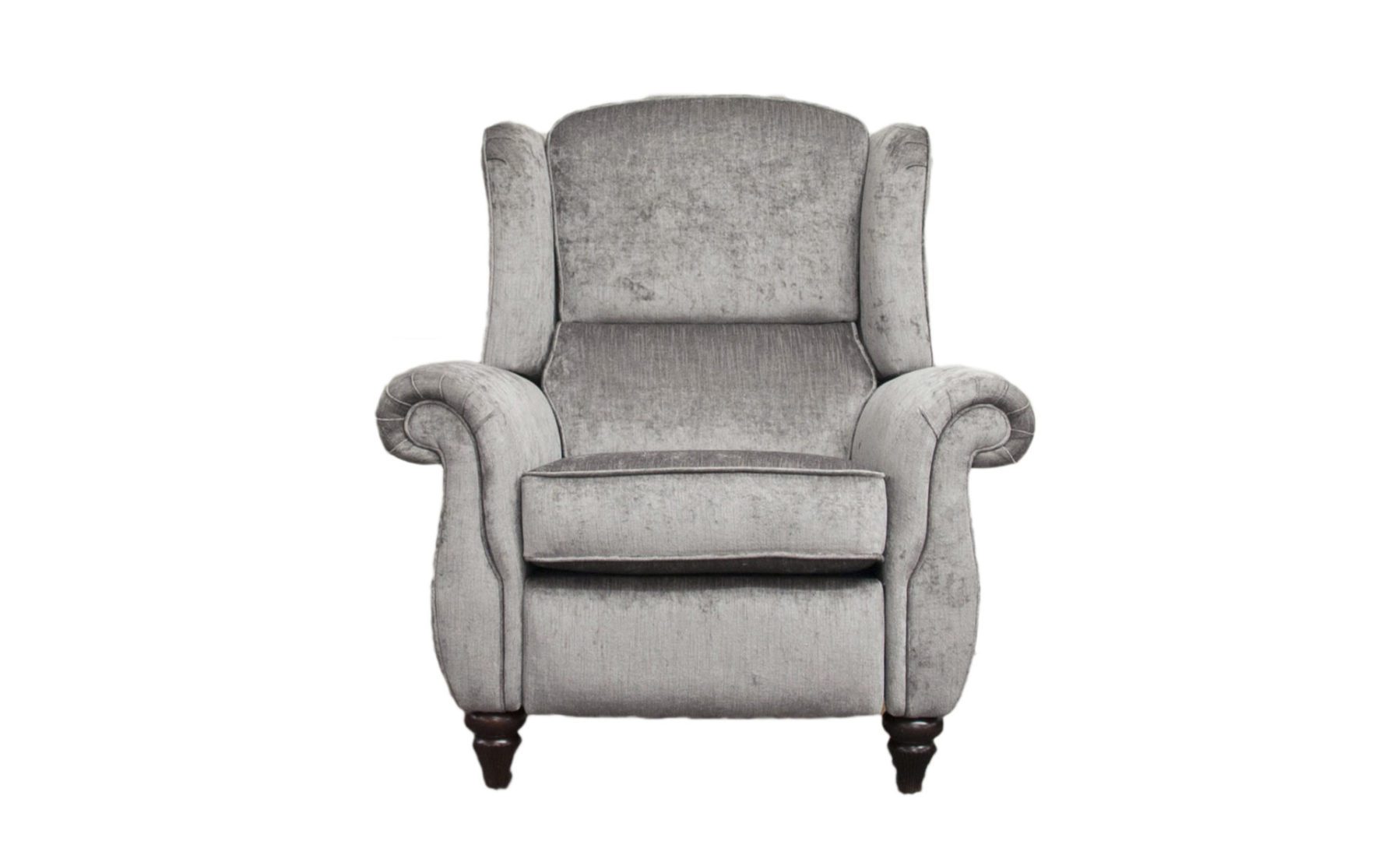 Greville Recliner in Edinburgh Truffle, Silver Collection Fabric 