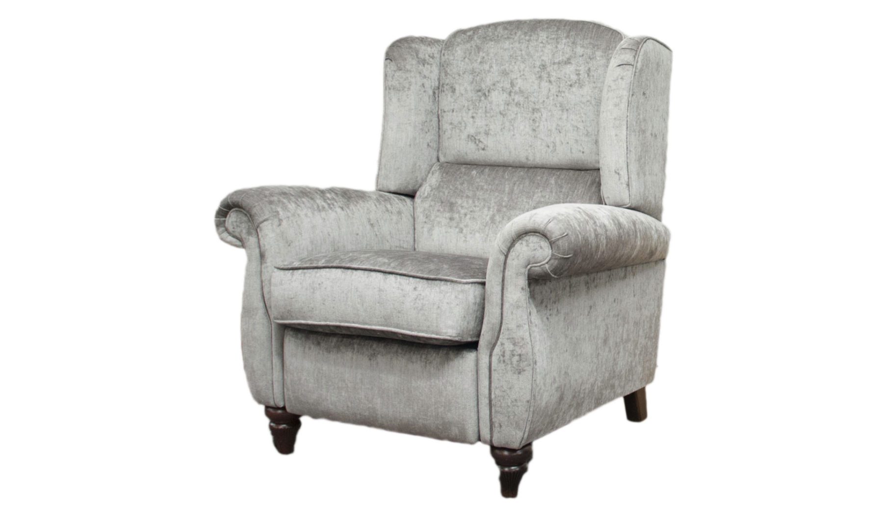 Greville Recliner in Edinburgh Truffle, Silver Collection Fabric 