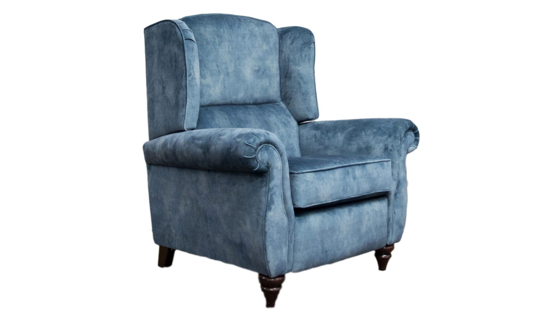 Greville Recliner Chair in Lovely Ocean, Gold Collection Fabric