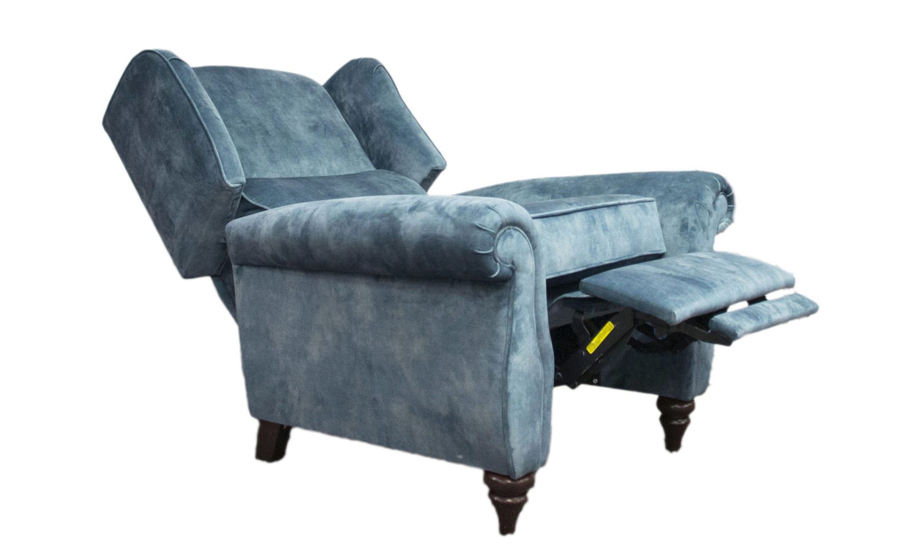 Greville Recliner Chair in Lovely Ocean, Gold Collection Fabric