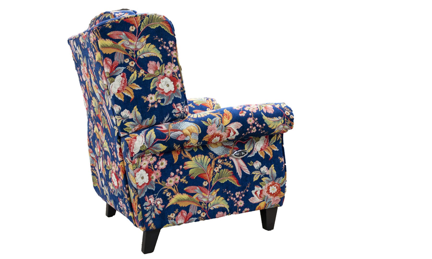 Greville Recliner Chair in Evren Navy, Platinum Collection Fabric