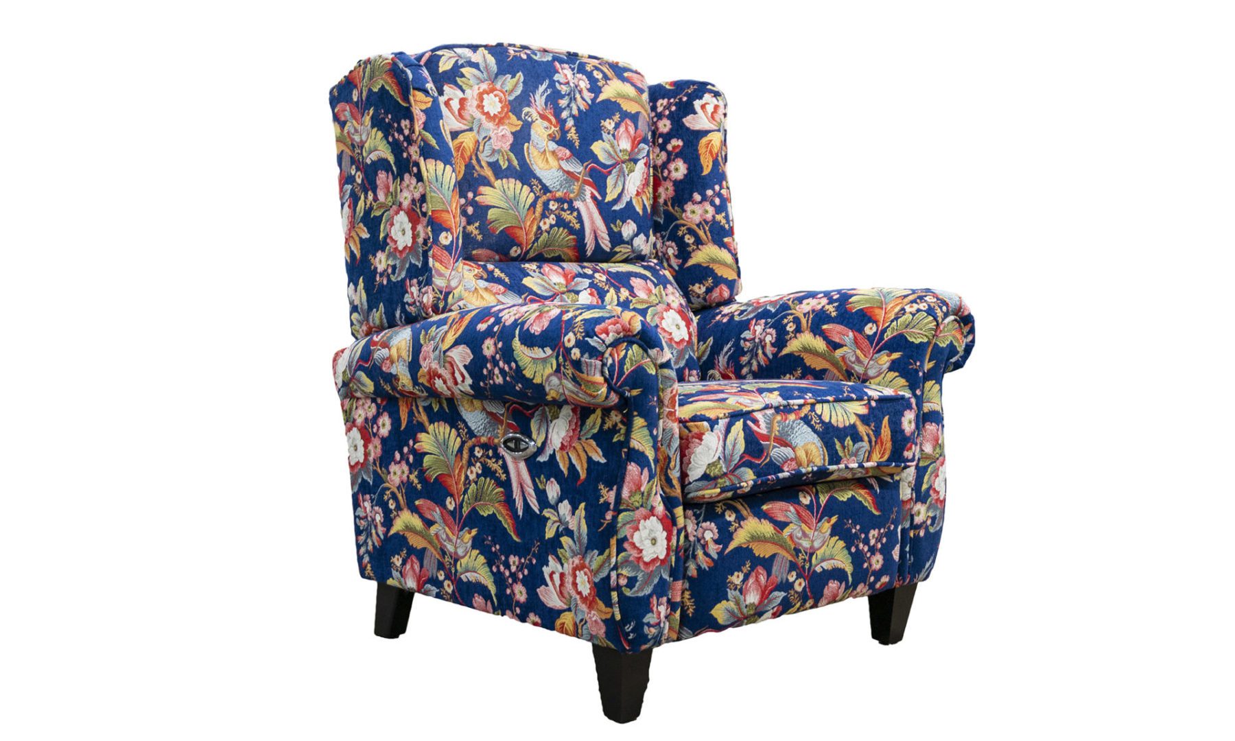 Greville Recliner Chair in Evren Navy, Platinum Collection Fabric